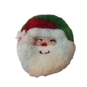 Unused MCM Vtg Red MERRY CHRISTMAS Chenille BATH TOILET SEAT Lid COVER Bathroom